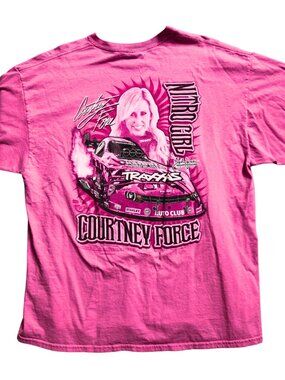 Courtney Force Racing T-Shirt Mens 2XL Pink Good Traxxas Nitro Girl 2015